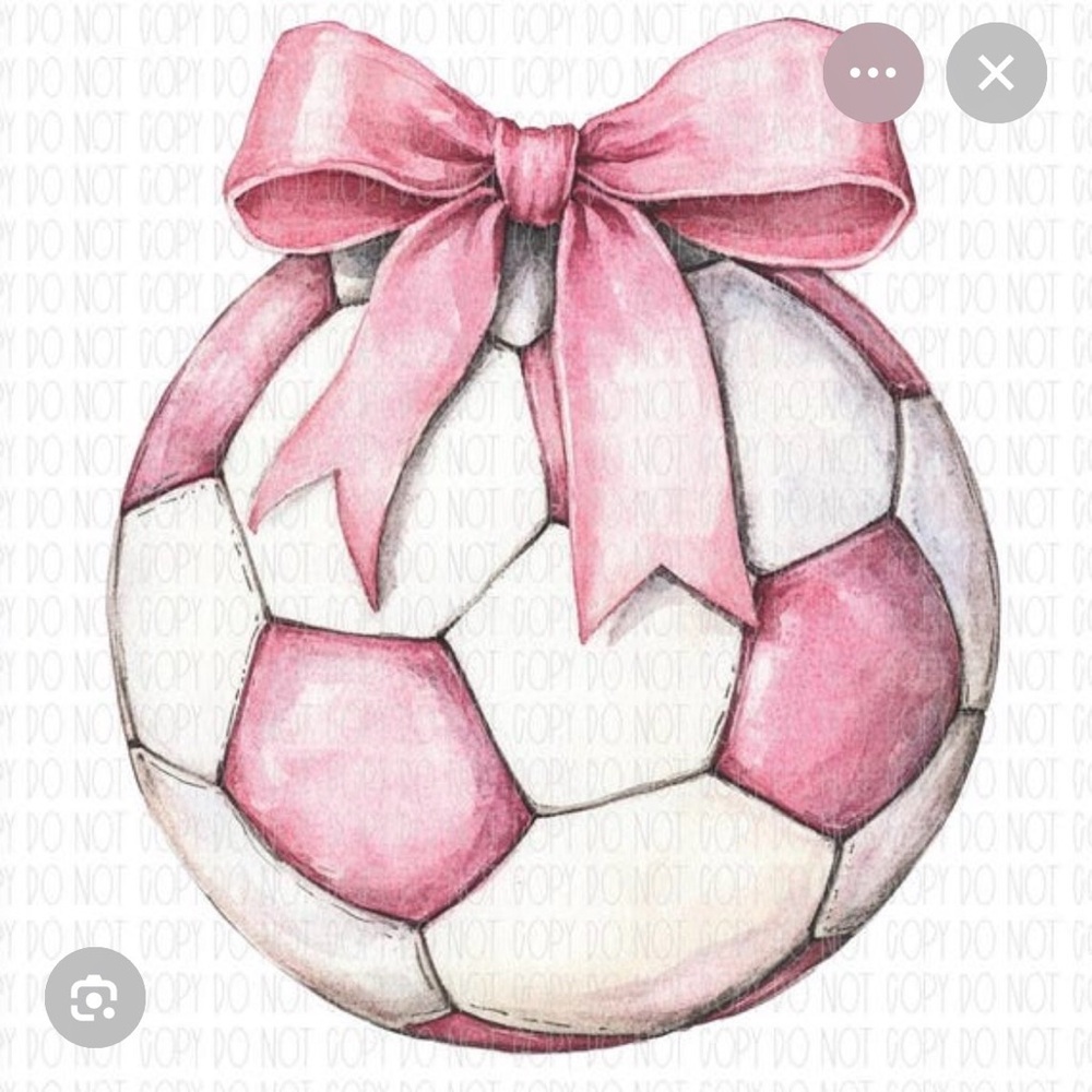 Pink and White Soccer Ball Ornament